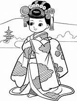 Japonesas Livro Japonais Kimono Kiichi Bonecas Japonesa Ribambins Muñecas Japonaises Canalblog Menininhas Colorier Poupées Choisir Anúncios Colorido sketch template