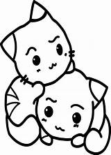 Coloring Pages Anime Cats Cat Getcolorings Kids Stunning Printable Color sketch template
