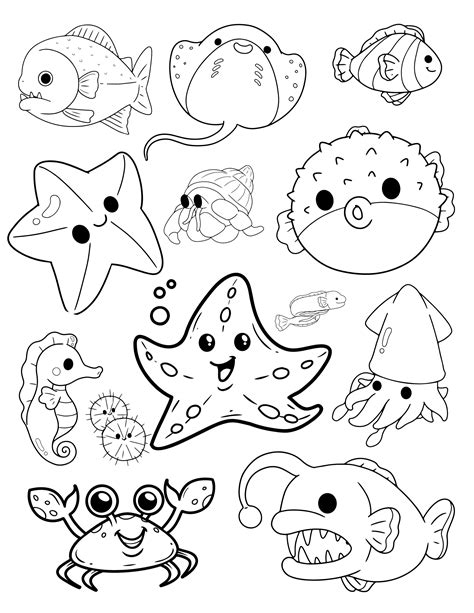 coloring pages  fishes