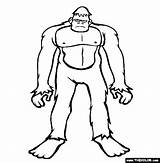 Bigfoot Coloring Pages Outline Color Clipart Sasquatch Cryptids Finding Drawing Easy Printable Kids Thecolor Drawings Monster Comments Gif Popular Designlooter sketch template
