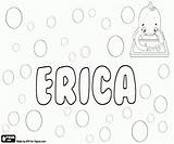 Erica Name Coloring Languages Various Printable sketch template