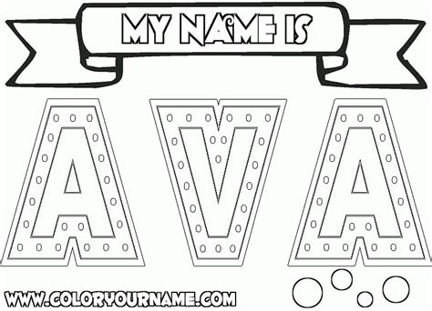 ava girls  coloring page coloring home