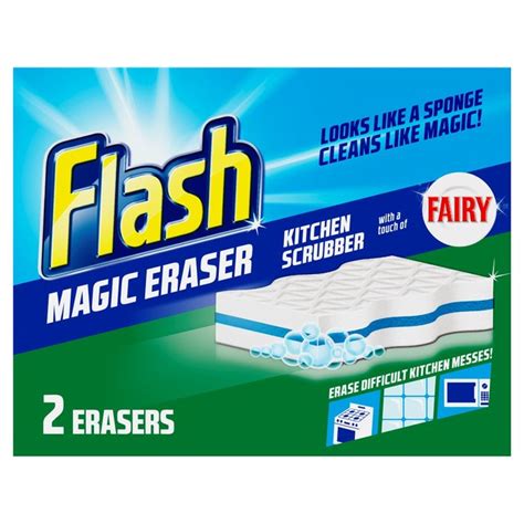 flash magic eraser household cleaner kitchen   pack  ocado