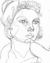 Portrait Contour Drawing Self Face Line Girl Drawings Artist Deviantart Contouring Nose Project Getdrawings Continuous Do Visit Portraits sketch template