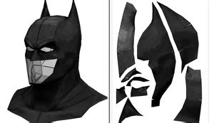 batman cowl foam cosplay pepakura file template heroesworkshop