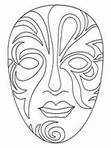 African Mask Coloring Getcolorings Pages Printable Sheets Masks sketch template