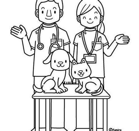 veterinarian coloring pages wwwpavingmazecom coloring home