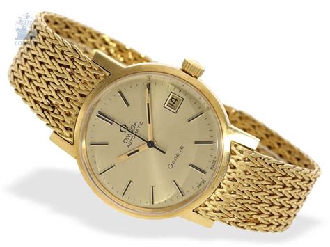 auction   high quality vintage mens    gold omega