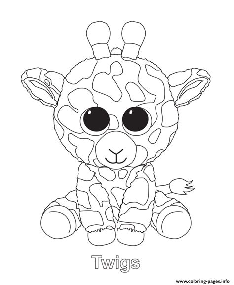 twigs beanie boo coloring pages printable