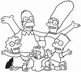 Simpsons Coloring Cartoons Kb Para sketch template