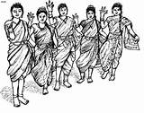 Lavani Folk Bhangra Dances sketch template