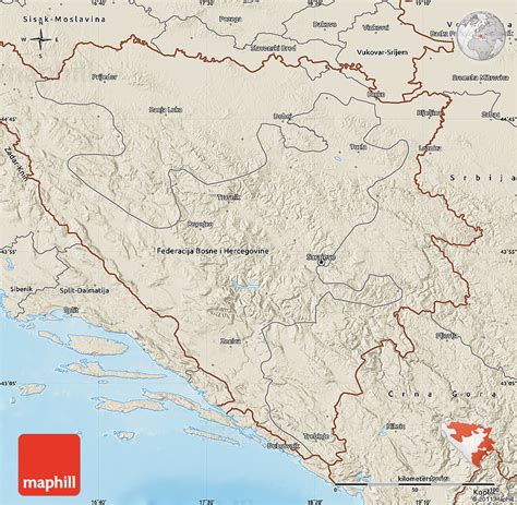 Shaded Relief Map Of Republika Srpska Free Download Nude Photo Gallery