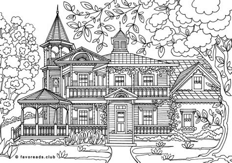 authentic architecture mansion favoreads coloring club printable