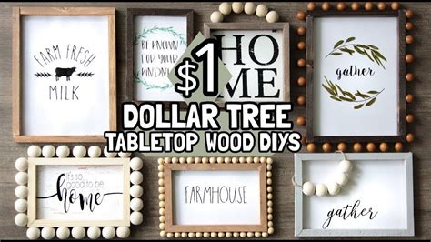 dollar tree tabletop wood decor diys dollar store diy