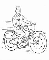 Coloring Pages Motorcycle Vehicles Learning Years Cars Vehicle Rider Mororcycle Popular Books sketch template