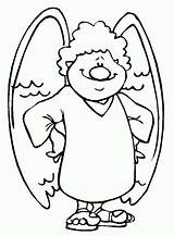 Angels Coloring Big Nose Singing Cliparts Clipart Clip Cartoon Library Color sketch template