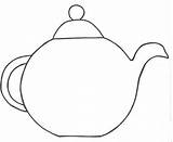 Teapot Coloring Printable Via sketch template