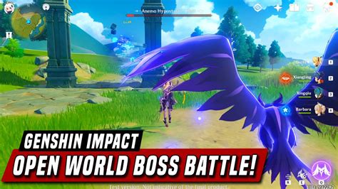 genshin impact open world elemental boss gameplay youtube