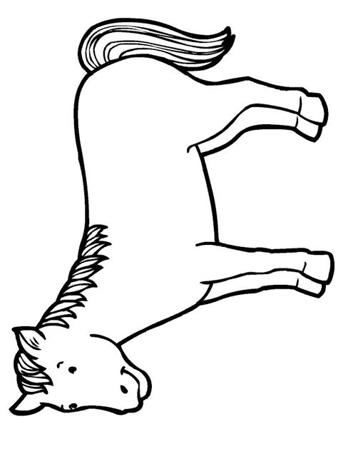 horse craft template clipart
