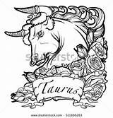 Taurus Coloring Zodiac Pages Signs Die Join Sign Color Tattoos Vector Astrology 75kb 470px Getcolorings Getdrawings Shutterstock sketch template
