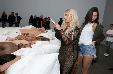 kim kardashian visits kanye west s famous art exhibit 2016