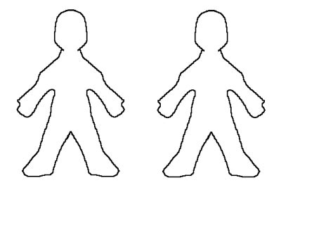 blank human body outline clipart