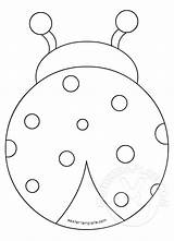 Ladybug Template Blank Coloring Templates Invitation Em Infantil sketch template