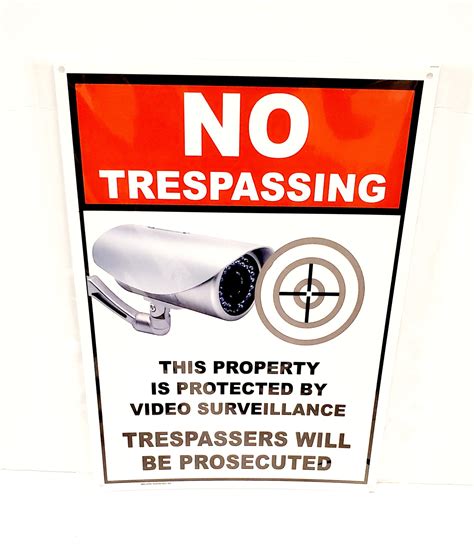 buy malkan sign no trespassing video surveillance