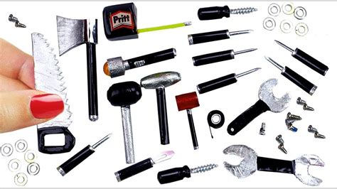 easy diy miniatures miniature tools toolbox      miniatures