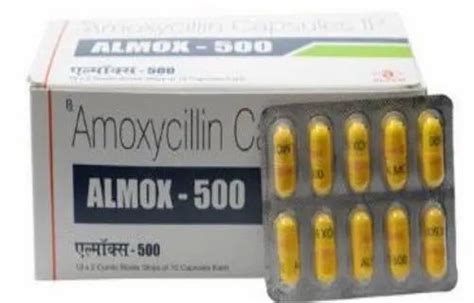 Amoxicillin 500 Mg Almox Capsule 1 10 Prescription At Rs 72 Strip In