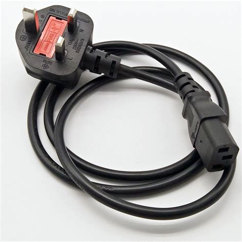 uk plug iec   monitor power cord pc power cord computer power cord ac power cable