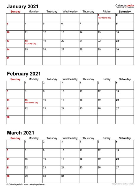printable quarterly calendar  printable templates