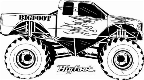 bigfoot monster truck coloring pages  getcoloringscom