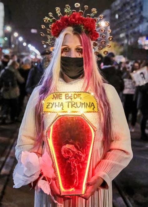 Pro Choice Supporters Hold Biggest Ever Protest Against Polish