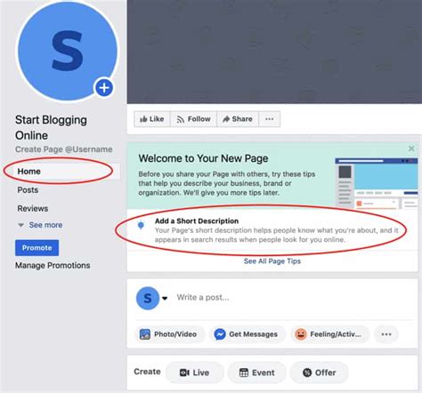 create  facebook page   blog easy fan page setup