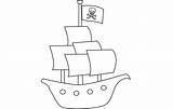 Coloring Pages Boats Pirate Momjunction sketch template