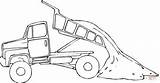 Truck Tipper Coloring Pages Drawing Dessin Chantier Pour sketch template