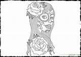 Coloring Dead Girl sketch template