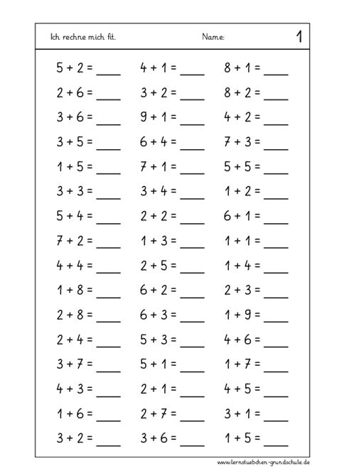 Lernstübchen Grundschule Math Division Worksheets Math Addition