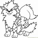 Arcanine Coloring Pokémon Growlithe Baixar Coloringpages101 sketch template