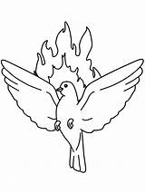 Coloring Pages Pentecost Santo Dove Holy Flame Spirit Para Colorear Espiritu Printable Del Dibujos Paloma Espíritu Template Sheet Imagenes Pentecostes sketch template