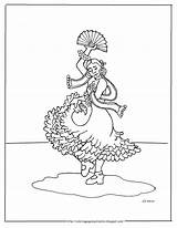 Dancer Flamenco Coloring Spanish Printable Pages Adron Mr Kids sketch template