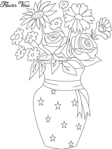 flowers  vase coloring pages  interior decoration