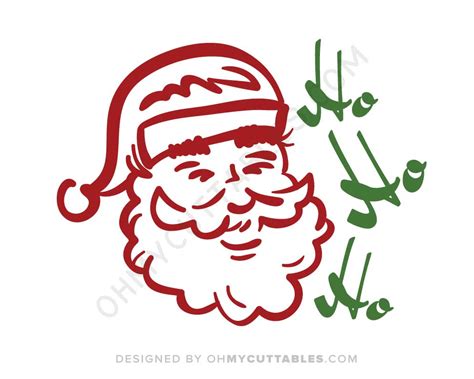 Santa Ho Ho Ho Svg Free File Design • Ohmycuttables