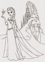 Castle Frozen Coloring Pages Filminspector Printable Ice sketch template