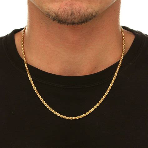solid gold rope chain mm