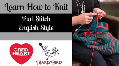 learn   purl stitch english style youtube
