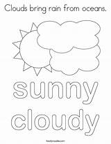 Coloring Clouds Rain Oceans Bring Sun Built California Usa sketch template