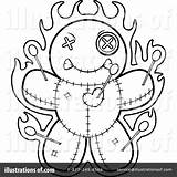 Doll Voodoo Clipart Coloring Pages Illustration Cory Thoman Royalty Rf Template sketch template