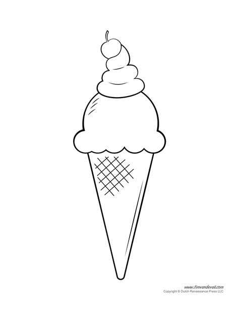 ice cream templates  coloring pages   ice cream party tims